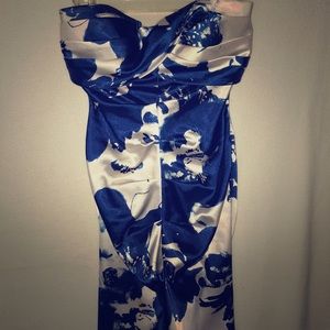 Royal Blue & White Cocktail Dress